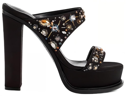 (Women) Alexander McQueen Leather Slide 'Black Simplistic' 734991W4SBG1049 Order (Women) Alexander McQueen Leather Slide 'Black Simplistic' 734991W4SBG1049