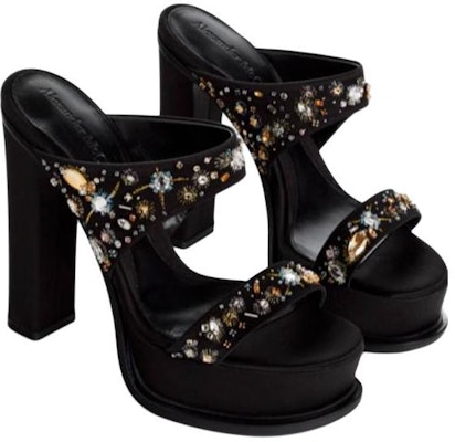 (Women) Alexander McQueen Leather Slide 'Black Simplistic' 734991W4SBG1049 Shop (Women) Alexander McQueen Leather Slide 'Black Simplistic' 734991W4SBG1049