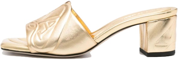 (Women) Alexander McQueen Leather Slide 'Gold' 780713WIF138000 (Women) Alexander McQueen Leather Slide 'Gold' 780713WIF138000