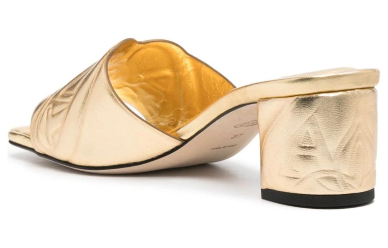 (W) Alexander McQueen Leather Slide 'Gold' 圖 3