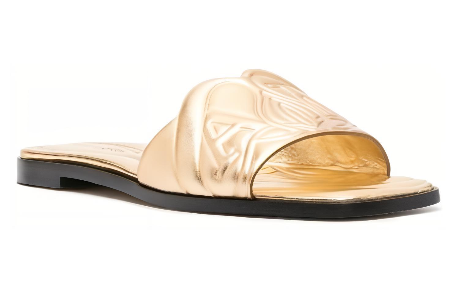Order (W) Claquettes en Cuir Alexander McQueen ''Gold Fashion'' 780714WIF138000