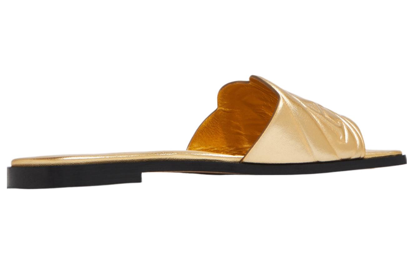 Lookbook (W) Claquettes en Cuir Alexander McQueen ''Gold Fashion'' 780714WIF138000