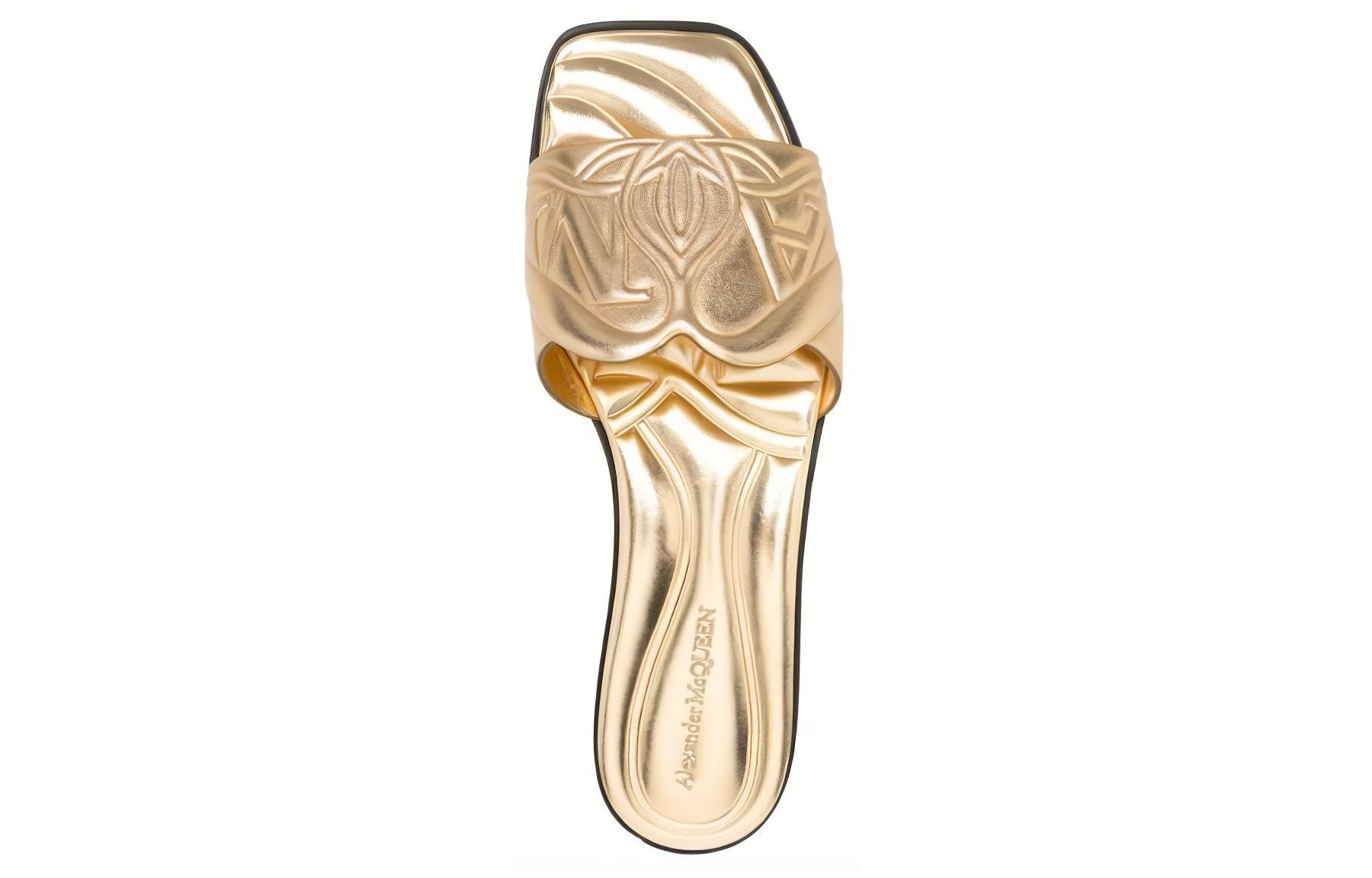Purchase (W) Claquettes en Cuir Alexander McQueen ''Gold Fashion'' 780714WIF138000