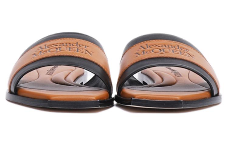 Lookbook (W) Alexander McQueen Leren Slipper ''Tan Comfort'' 651902WHZX11005