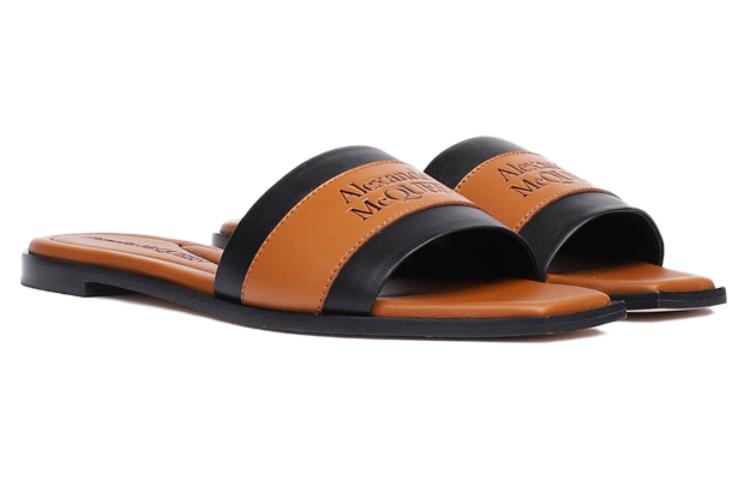 Shop (W) Alexander McQueen Leren Slipper ''Tan Comfort'' 651902WHZX11005