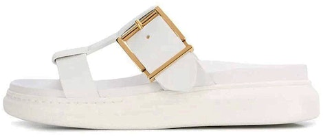(Women) Alexander McQueen Leather Slide 'Versatile Fashion White' 621830WHXZB9522 (Women) Alexander McQueen Leather Slide 'Versatile Fashion White' 621830WHXZB9522