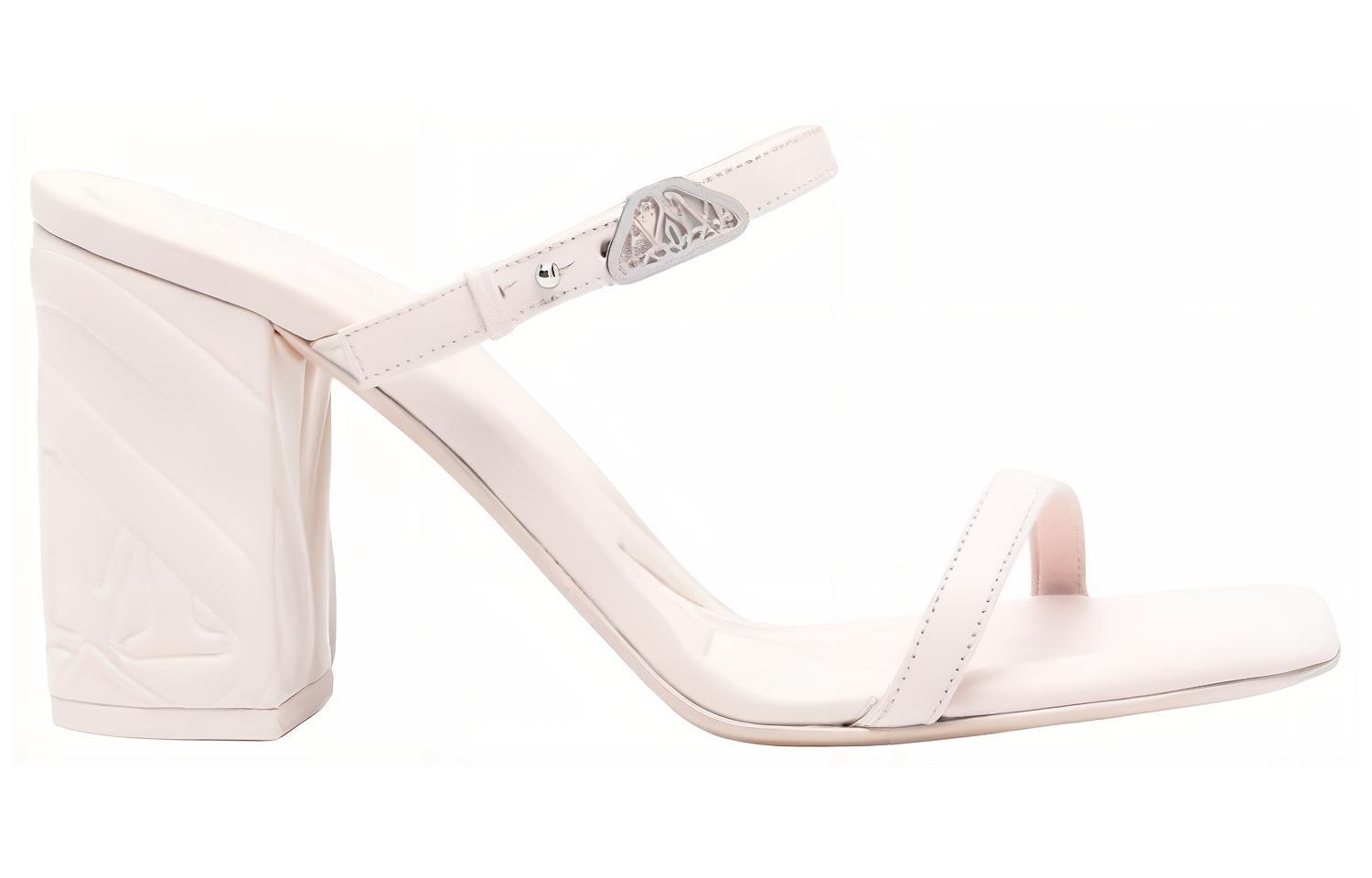 Order (W) Claquettes en Cuir Alexander McQueen ''Blanc'' 780711WIEAC2977