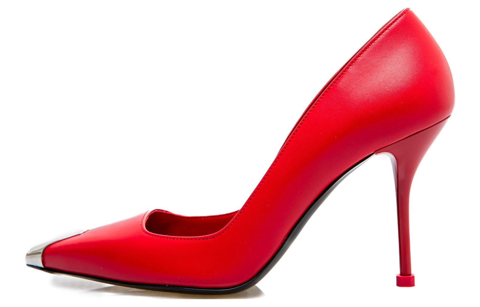 (Women) Alexander McQueen Leather Slip-On 'Red High Heel' 757495WIEA16088