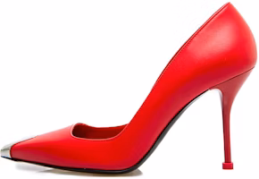 (Women) Alexander McQueen Leather Slip-On 'Red High Heel' 757495WIEA16088 (Women) Alexander McQueen Leather Slip-On 'Red High Heel' 757495WIEA16088