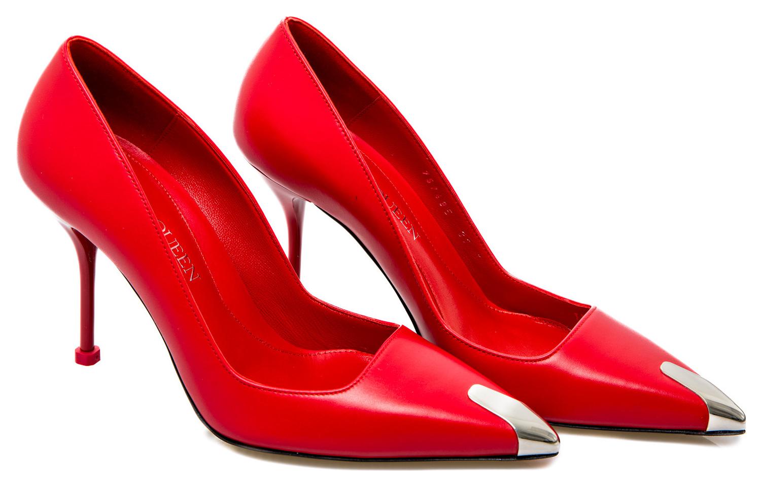 Lookbook (Women) Alexander McQueen Leather Slip-On 'Red High Heel' 757495WIEA16088