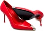Purchase (W) Alexander McQueen Kulit Slip-On 'Tinggi Tumit Merah' 757495WIEA16088
