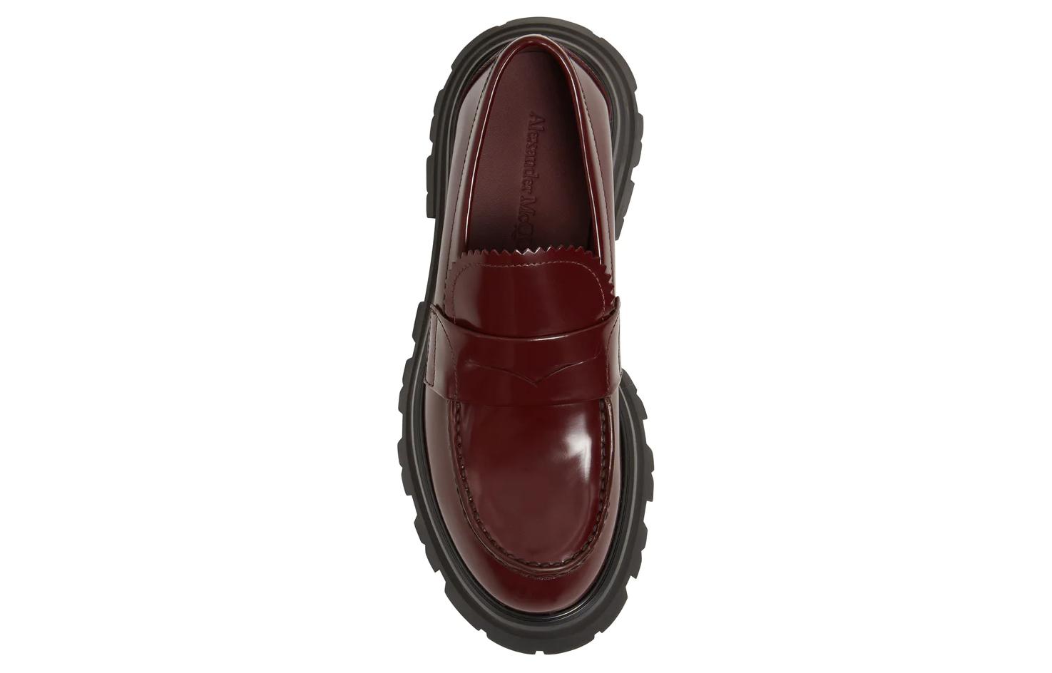 Order (W) Alexander McQueen Leder-Slip-On-Loafer ''Braun'' 666328WIDU06159