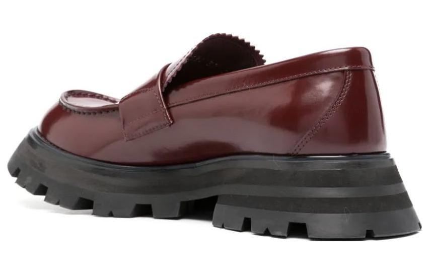 Purchase 亞歷山大·麥昆 牛皮 圓頭套腳 樂福鞋 女款 棕色