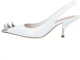 Buy (W) Alexander McQueen Leder Slip-On Wedge Sandale ''Weiß'' 651709WHV7B9795