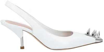 Order (W) Alexander McQueen Leder Slip-On Wedge Sandale ''Weiß'' 651709WHV7B9795