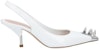 (W) Alexander McQueen Sandal Wedge Kulit Slip-On 'Putih' 651709WHV7B9795
