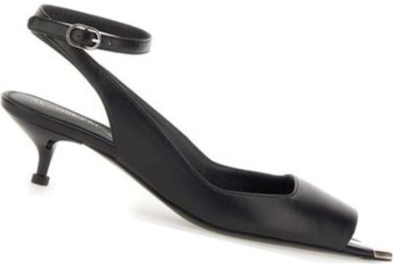 Alexander McQueen亞歷山大麥昆 皮革 露跟搭扣 時尚涼拖 4cm 女款 黑色 Order Alexander McQueen亞歷山大麥昆 皮革 露跟搭扣 時尚涼拖 4cm 女款 黑色