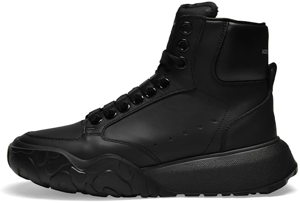 (W) Sneaker en Cuir Noir Alexander McQueen 666380WIA9I1000 Buy (W) Sneaker en Cuir Noir Alexander McQueen 666380WIA9I1000