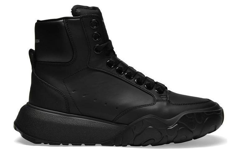(W) Alexander McQueen Leather Sneaker 'Black' 圖 2