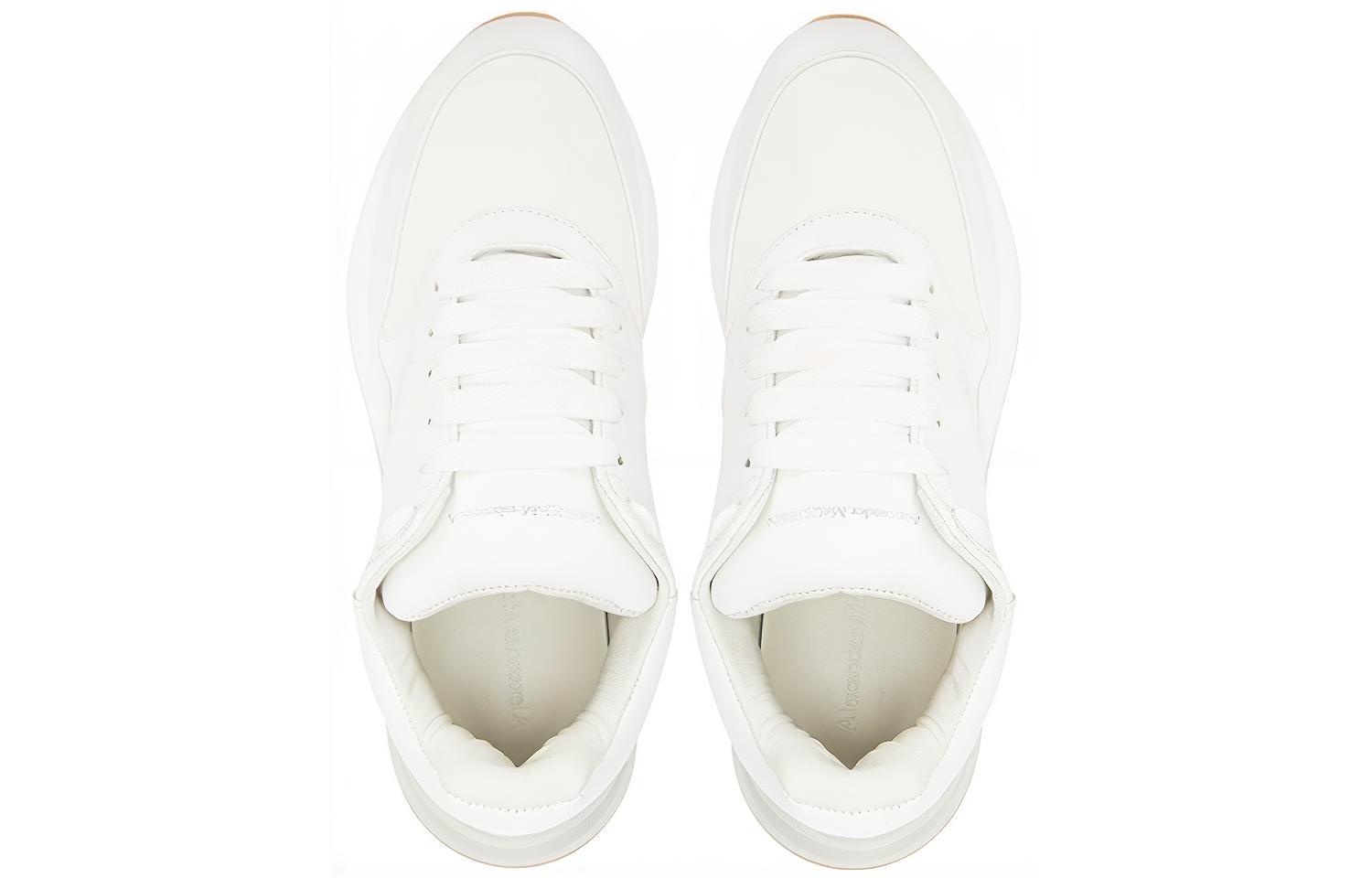 (W) Alexander McQueen Leather Sneaker 'Cream White' 圖 4