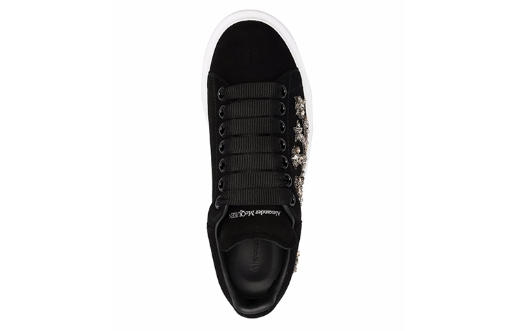 (W) Alexander McQueen Leather Sneaker 'Crystal Star Black' 圖 3