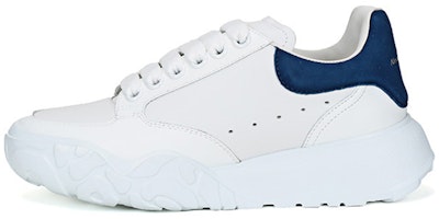 (Women) Alexander McQueen Court Trainer 'White Navy' 633915WHZ969086 (Women) Alexander McQueen Court Trainer 'White Navy' 633915WHZ969086