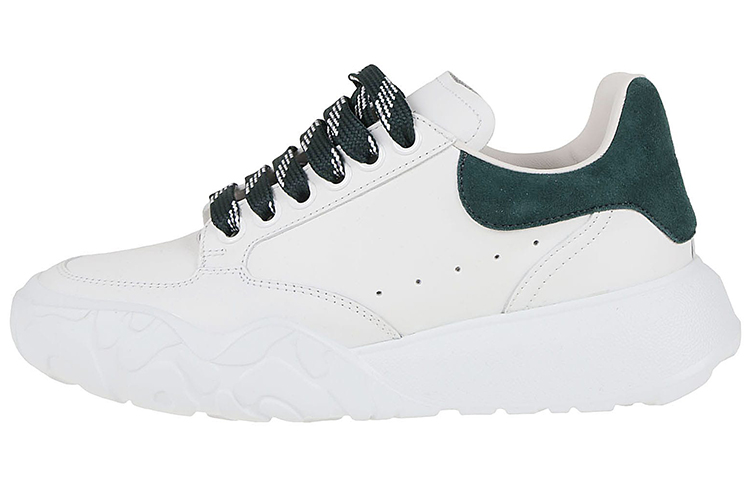 (Women) Alexander McQueen Leather Sneaker 'White Green' 633915WIA9A9448