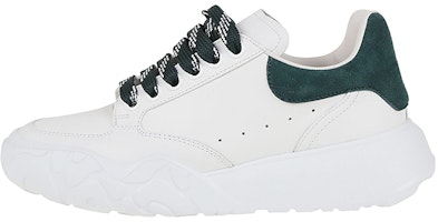 (Women) Alexander McQueen Leather Sneaker 'White Green' 633915WIA9A9448 (Women) Alexander McQueen Leather Sneaker 'White Green' 633915WIA9A9448