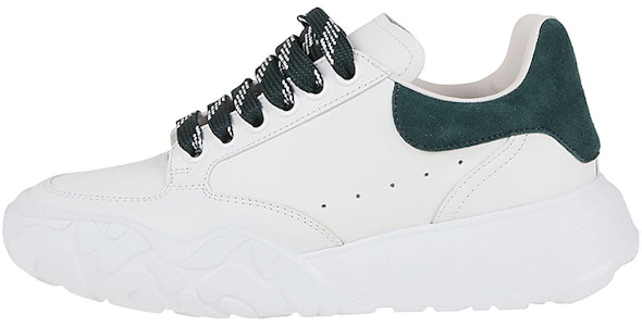 亞歷山大·麥昆 皮革 時尚運動休閒鞋 女款 白綠色 Buy 亞歷山大·麥昆 皮革 時尚運動休閒鞋 女款 白綠色