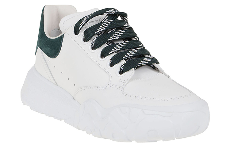 (W) Alexander McQueen Leather Sneaker 'White Green' 圖 3