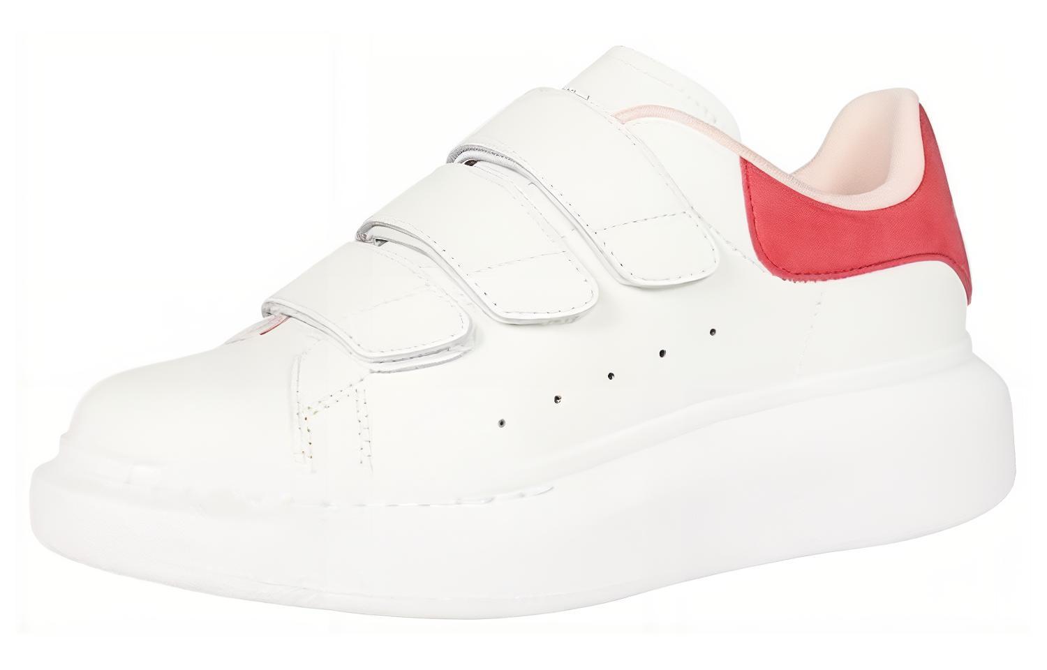 (W) Alexander McQueen Leather Sneakers 'White Pink' 圖 3