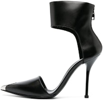 (Women) Alexander McQueen Leather Stiletto 10.5cm 'Black' 718859WHSWD108 (Women) Alexander McQueen Leather Stiletto 10.5cm 'Black' 718859WHSWD108