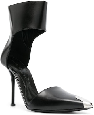 (Women) Alexander McQueen Leather Stiletto 10.5cm 'Black' 718859WHSWD108 Order (Women) Alexander McQueen Leather Stiletto 10.5cm 'Black' 718859WHSWD108