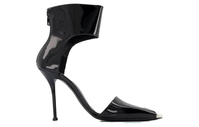 Order (W) Alexander McQueen Stiletto de Cuero 'Negro Moda Punta Fina' 6826831YBA73800375