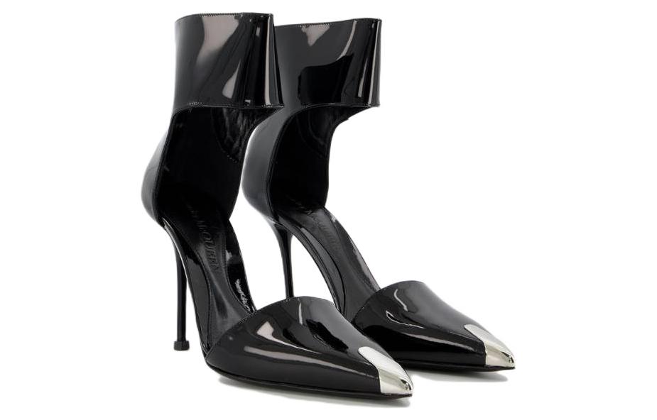 Lookbook (W) Alexander McQueen Stiletto de Cuero 'Negro Moda Punta Fina' 6826831YBA73800375
