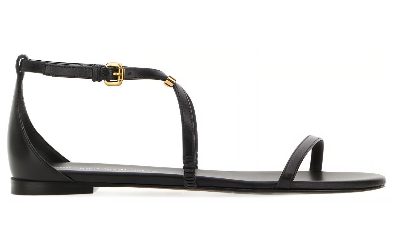 Order (W) アレキサンダー・マックイーン レザー トループサンダル (黒) 787159WIEX91088