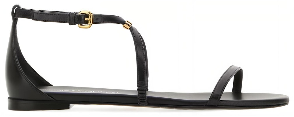 (W) Sandal Jepit Kulit Alexander McQueen dengan Gesper 'Hitam' 787159WIEX91088 Order (W) Sandal Jepit Kulit Alexander McQueen dengan Gesper 'Hitam' 787159WIEX91088