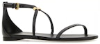 Lookbook (W) Sandal Jepit Kulit Alexander McQueen dengan Gesper 'Hitam' 787159WIEX91088