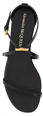 (W) Sandal Jepit Kulit Alexander McQueen dengan Gesper 'Hitam' 787159WIEX91088 Shop (W) Sandal Jepit Kulit Alexander McQueen dengan Gesper 'Hitam' 787159WIEX91088