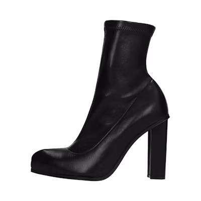 (W) Alexander McQueen Leather Zip Booties 'Black'