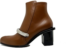 (Women) Alexander McQueen Leather Zip Booties 'Brown' 633482WHWQ82084 (Women) Alexander McQueen Leather Zip Booties 'Brown' 633482WHWQ82084