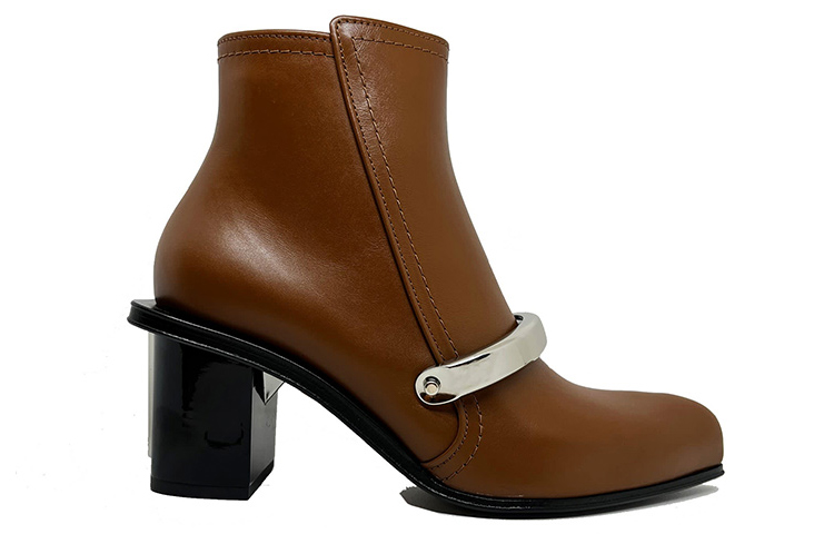 Order (W) Alexander McQueen Bot Kulit Berkancing 'Coklat' 633482WHWQ82084