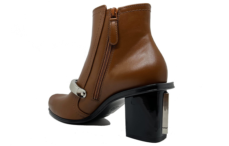 Shop (W) Alexander McQueen Bot Kulit Berkancing 'Coklat' 633482WHWQ82084