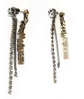 (Women) Alexander McQueen Logo Design Earrings Gold 734766-J160T-7286 (Women) Alexander McQueen Logo Design Earrings Gold 734766-J160T-7286