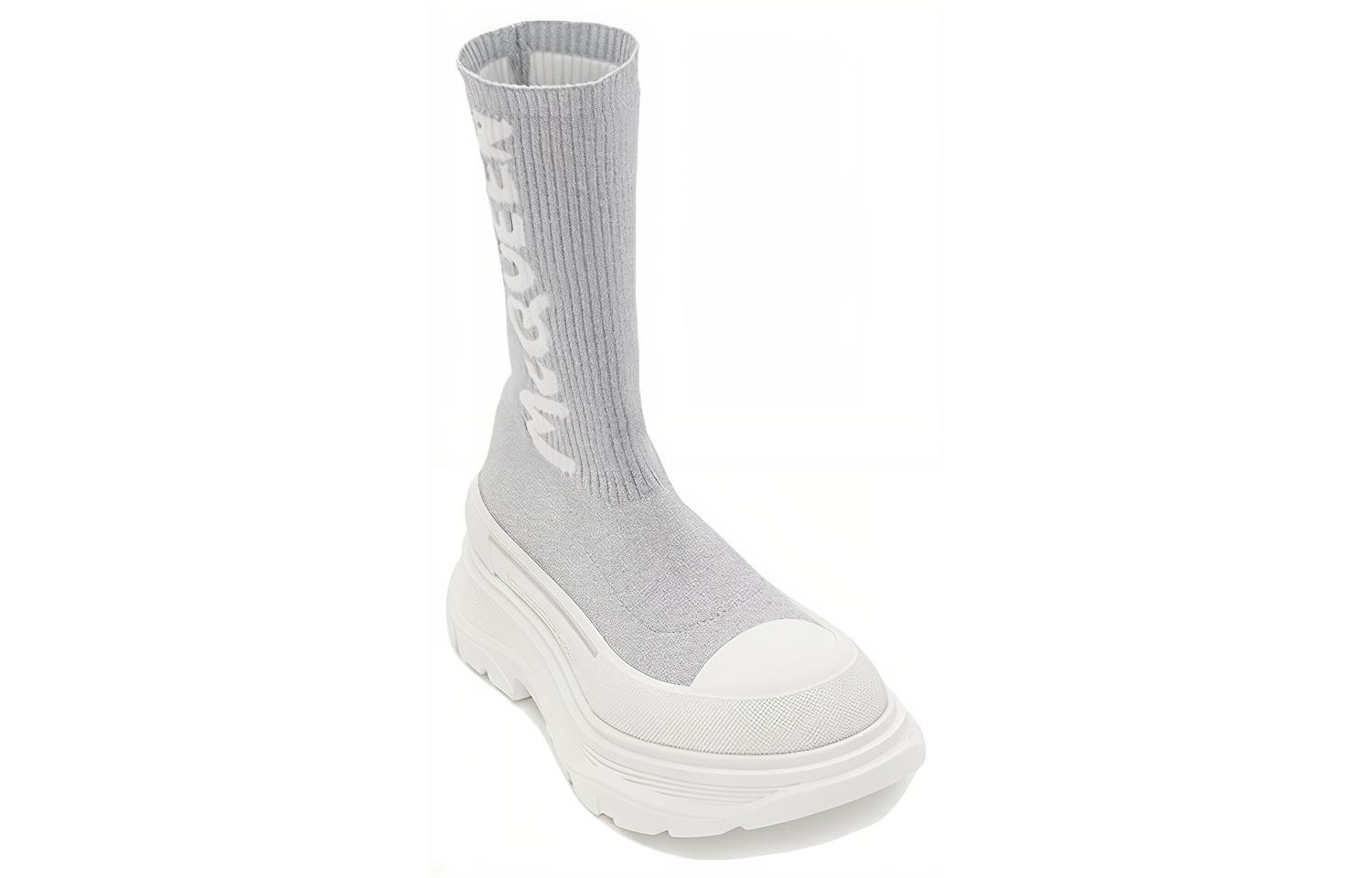 (W) Alexander McQueen Tread Slick Boot 'Grey White' 圖 3