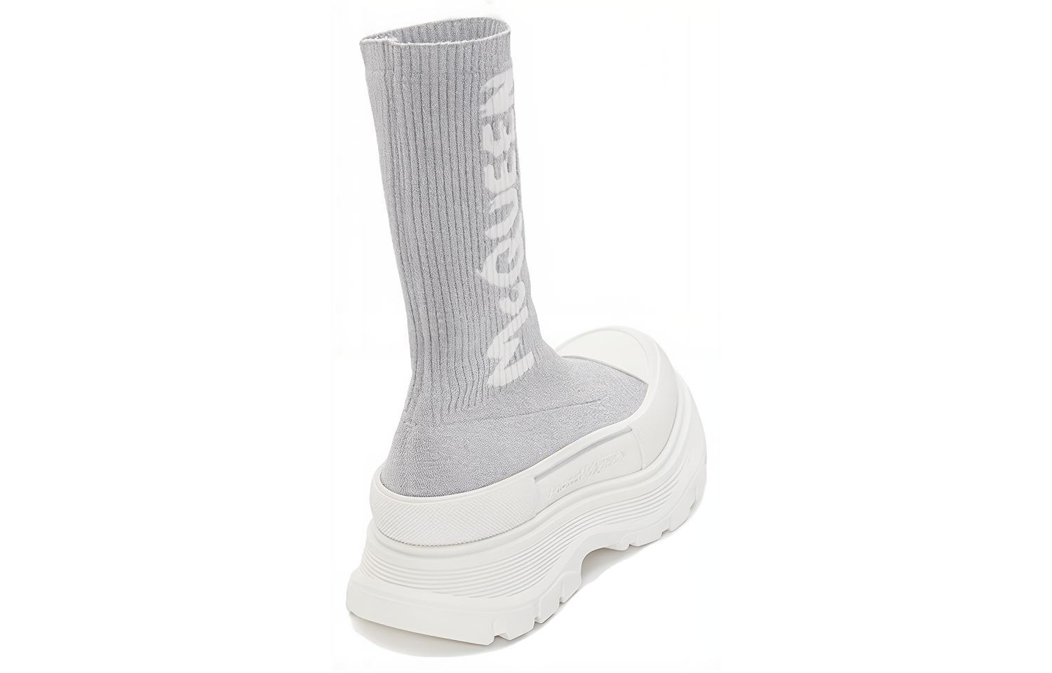 (W) Alexander McQueen Tread Slick Boot 'Grey White' 圖 4