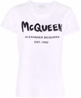 Order (W) Alexander McQueen Logo印花短袖T恤 白色 SS22 608614-QZAD3-0909
