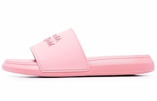 (Women) Alexander McQueen Logo Slides 'Pastel Pink' 666983W4QS05483 (Women) Alexander McQueen Logo Slides 'Pastel Pink' 666983W4QS05483