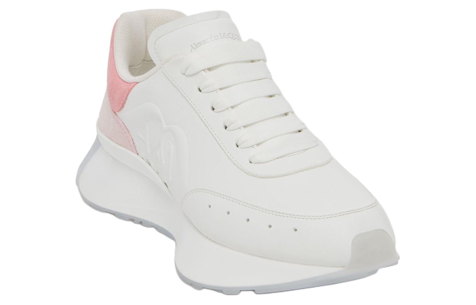 Order 亞歷山大·麥昆 皮革 舒適百搭 低幫 生活休閒鞋 女款 白粉色
