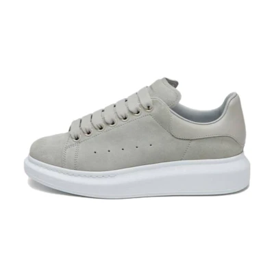 (W) Alexander McQueen Low Top Lace-Up 'Grey Calfskin'